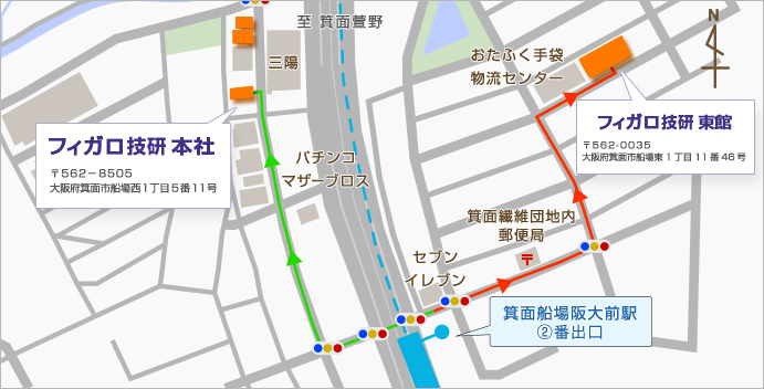 千里中央駅周辺の地図