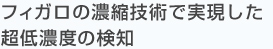 フィガロの濃縮技術で実現した 
超低濃度の検知 