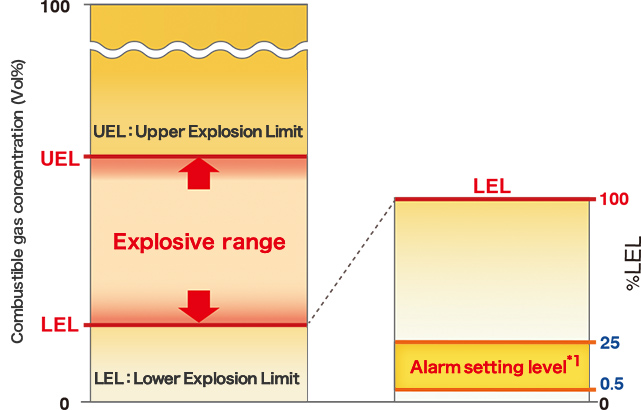 Combustible gas concentration